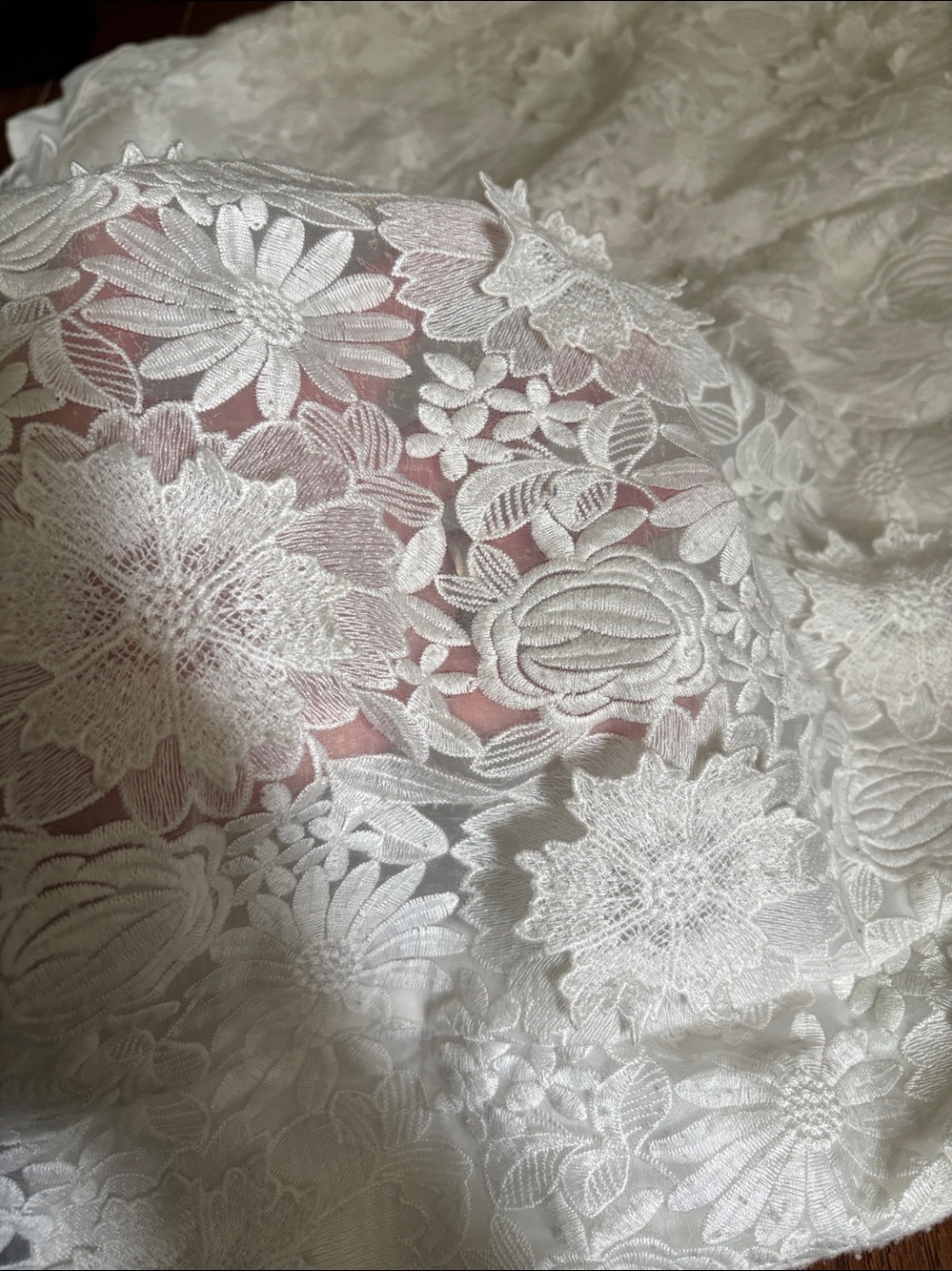 NWT Abercrombie & Fitch White Lace Appliqué Detail Dress - Picture 15 of 15
